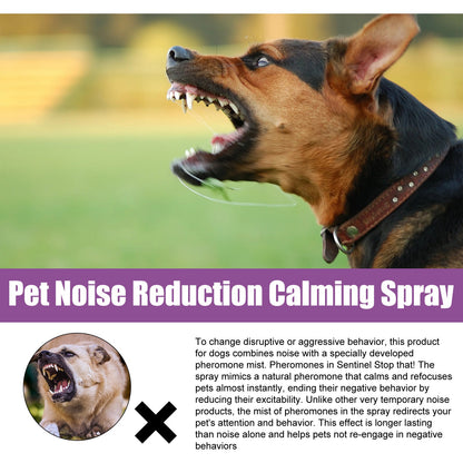 Spray anti-bruit pour animaux de compagnie, apaisant et apaisant